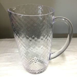 Clear acrylic water pitcher